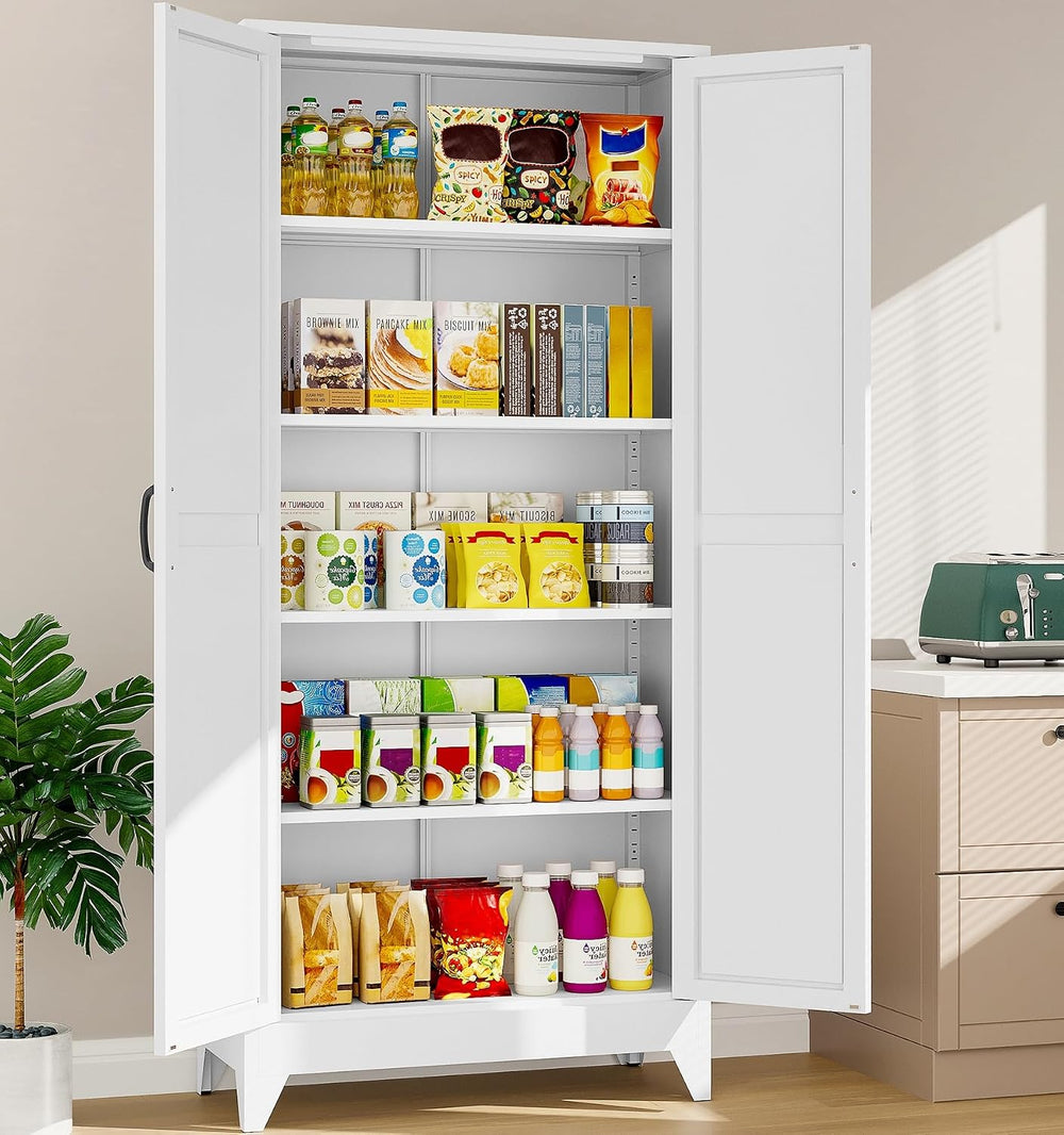 SISESOL 75" Tall Pantry Cabinet,Farmhouse Kitchen Pantry Storage Cabinet...
