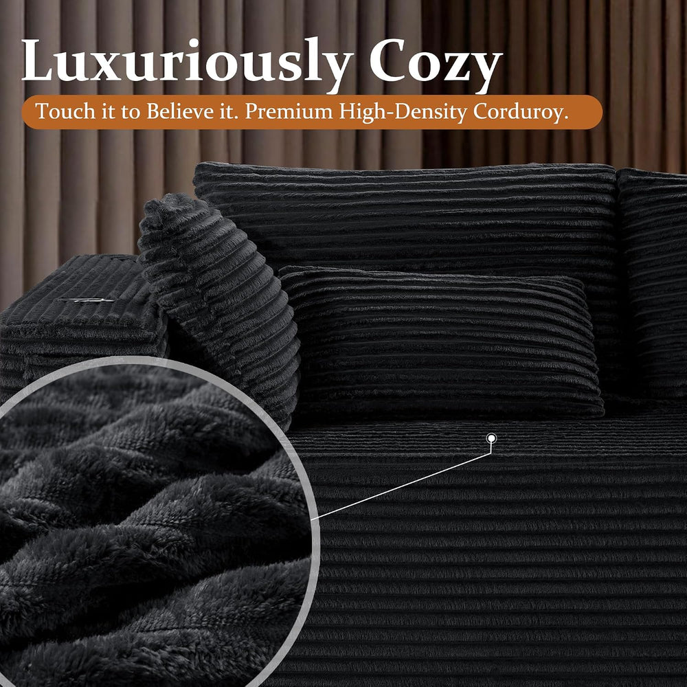 168" Cloud Sectional Couch, Comfort U Shaped Sofa for Living Room, Extra...