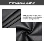 Teniux Remote Control Holder Faux Leather Armrest Organizer with 6 Pockets for recliner couch sofa, Armchair Caddy for Smart Phone, Book, Magazines, Ipad, Remotes (Black)