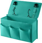 Bedside Caddy Bedside Storage Organizer,Bed Caddy With Thickened Material Suitable for Homes, Dormitories, Hospitals, Cribs, RVs，Great for Magazines,Books,Remote, Phone (Green)