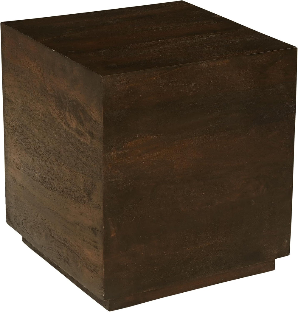 Flagstaff Square Side Table in Modern Barista Brown Finish on Solid Wood