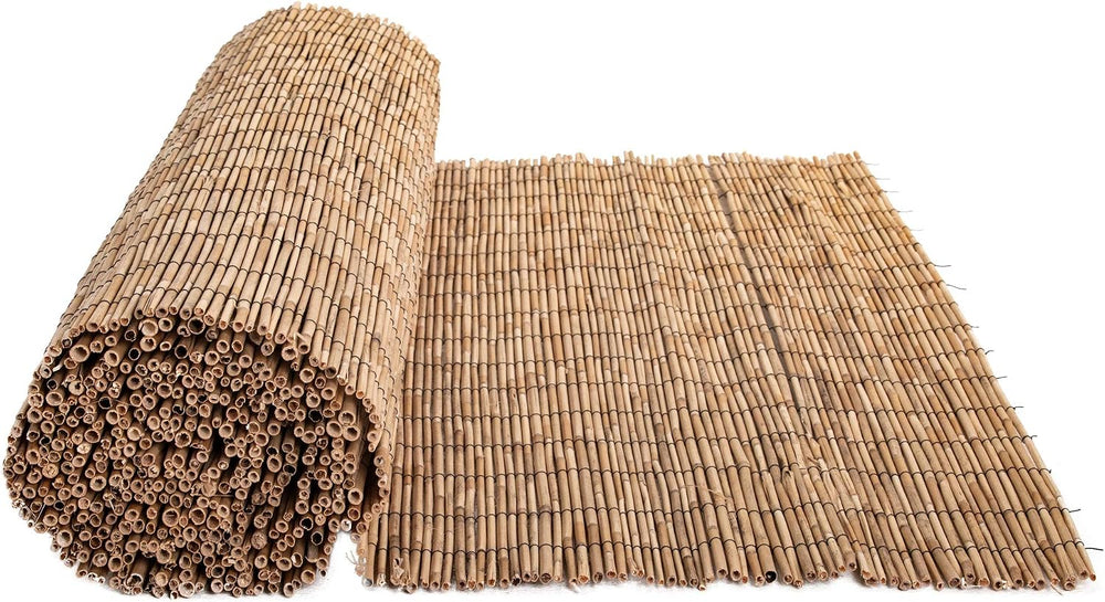 FOREVER BAMBOO Jumbo Reed Bamboo Screen Fencing Privacy Fence Backyard Divide...