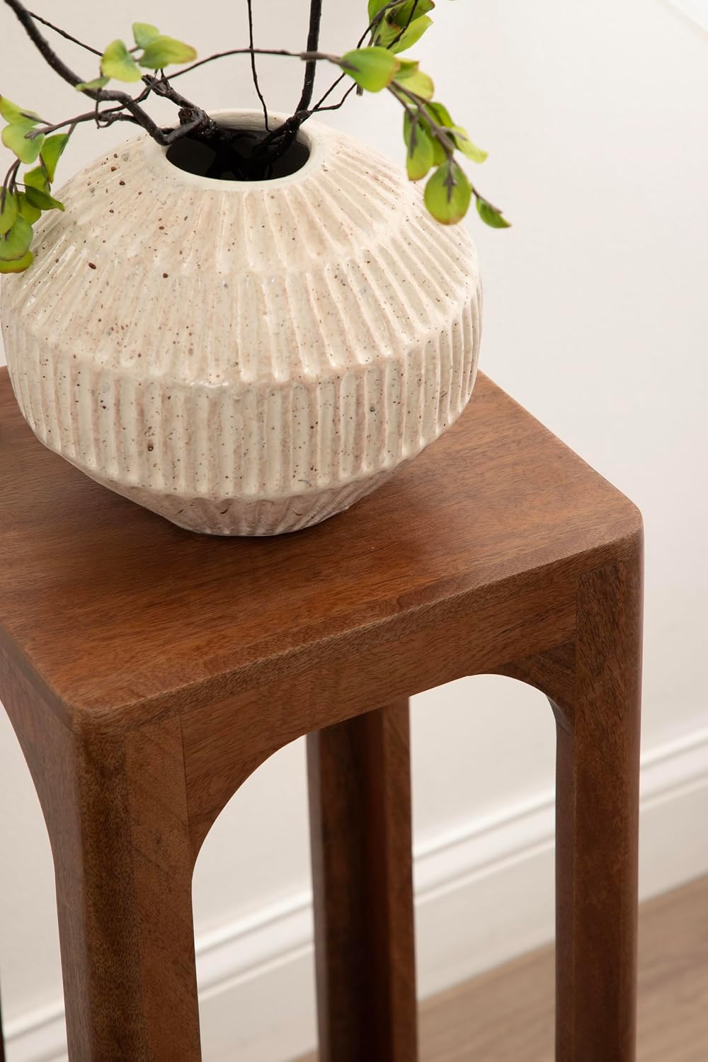 Kate and Laurel Dahl Mango Wood Square Tea Table, 10 x 10 x 30, Walnut Brown,...