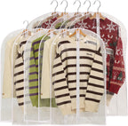 All Clear Garment Bags for Hanging Clothes, 40" Suit Bags for Closet Storage, Plastic Dustproof Suit Cover Bags, Clothes Protectors Bag with zipper for Coats, Jackets, Shirts（10 Packs）