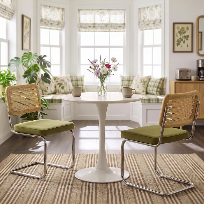 3 Piece Round Dining Table and Chairs Set for 2