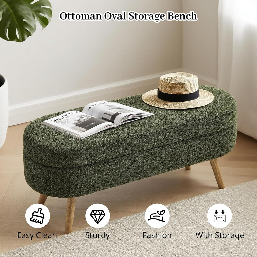 Storage Bench, 43" Storage Ottoman Bench, Shoe Storages Benches for Bedr...