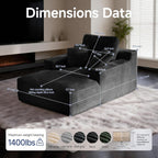 68" Oversized Boneless Chaise Lounge Chair, Cloud Reading Sofa | Oversized Comfort, Boneless Design, High-Density Foam, Deep Seat Support, Soft Corduroy, No Assembly