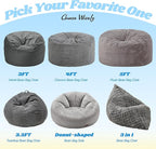 Hobestluk 3 in 1 Bean Bag Chair Giant Bean Bag Chairs for Adults with Bubble Cover Convertible Bean Bag Floor Cushion with Machine Washable Cover for Living Room (Bubble Grey)