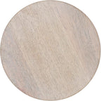 Kate and Laurel Wegner Coastal Wooden Round Drink Table, 8 x 23, Whitewash, Elegant and Durable Pedestal Table for Use as Small Drink Table, Plant Stand, or Decorative Item Display