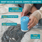 26 Pack Vacuum Storage Bags with Portable Rechargeable Wireless Electric Pump, Vacuum Seal Space Saver Bags for Clothing, Pillows, Blanket, Bedding, Comforters