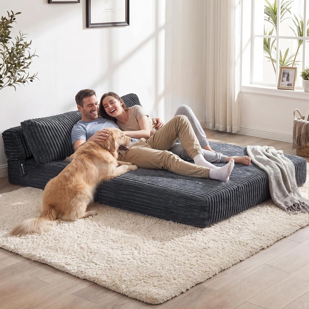 Convertible 4-in-1 Folding Sofa Bed Sleeper Chair Couch Foldable Chaise Loung...