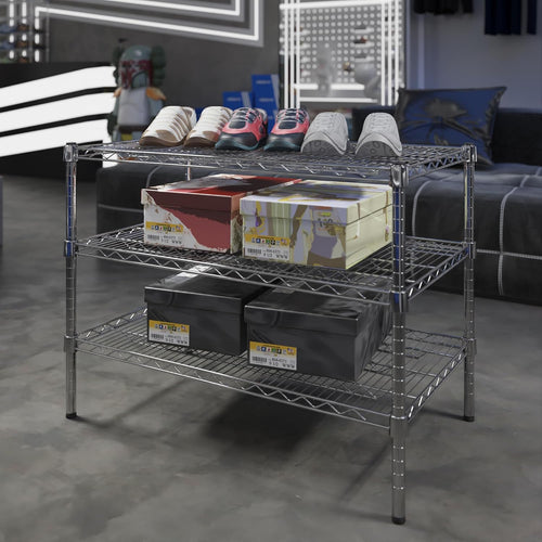 21" Deep x 36" Wide x 27" Height Wire Shelving Kit | 3-Tier | NSF Commercial Storage Rack Unit