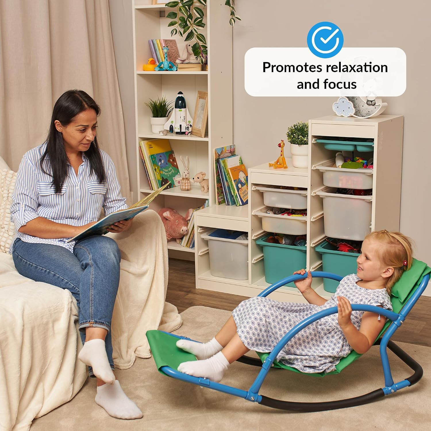 ODOXIA Kids Sensory Rocking Chair | Sensory Floor Rocker | Special Needs Chair for Child | Calm Down Autism Equipment, Ages Toddler, Teeter, Totter