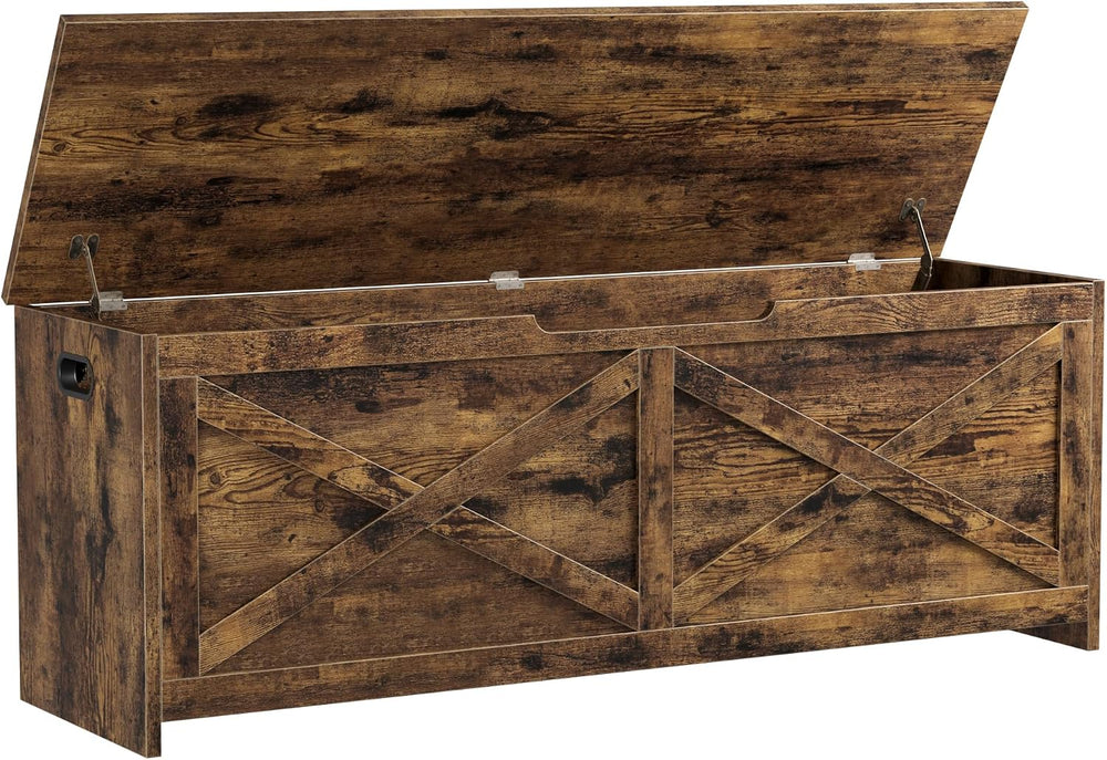 GAOMON 47.3" Storage Chest, Storage Bench with Safety Hinge | Farmhouse ...