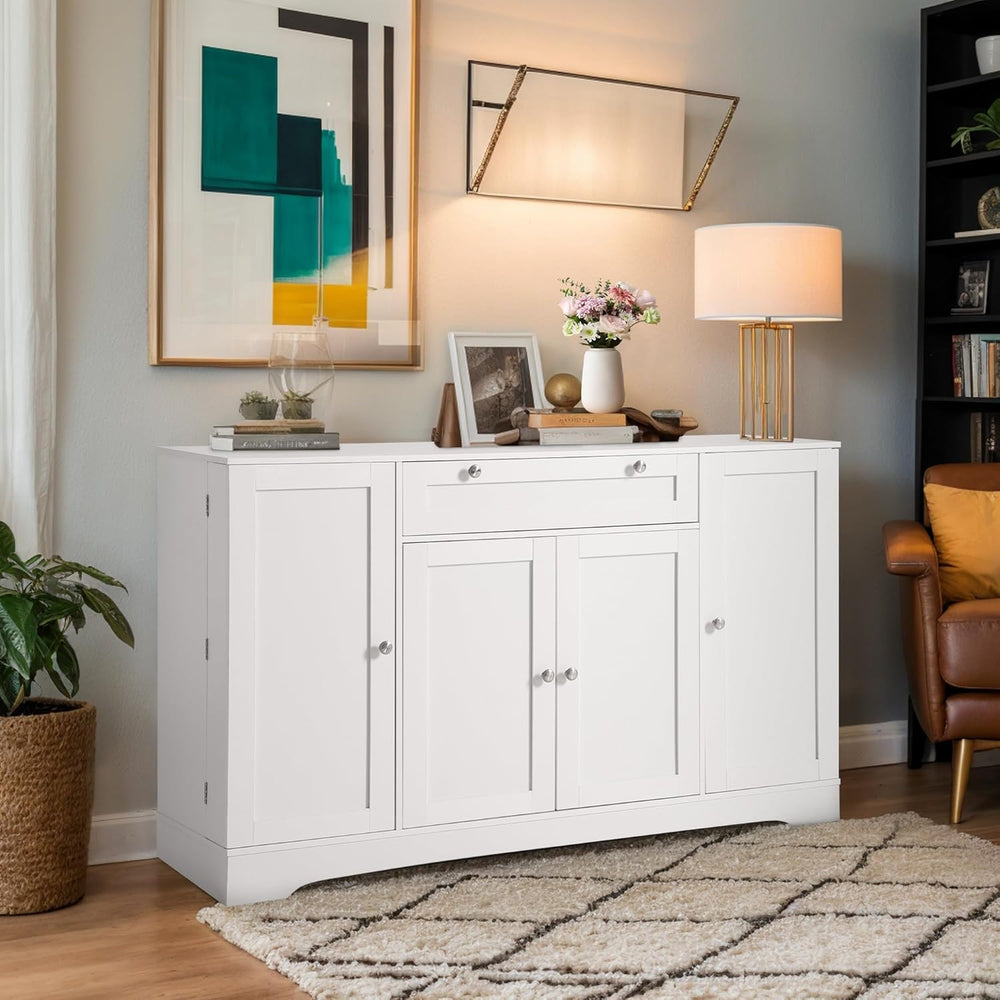 TITIMO 54" Sideboard Buffet Cabinet with Storage, Farmhouse Kitchen Stor...