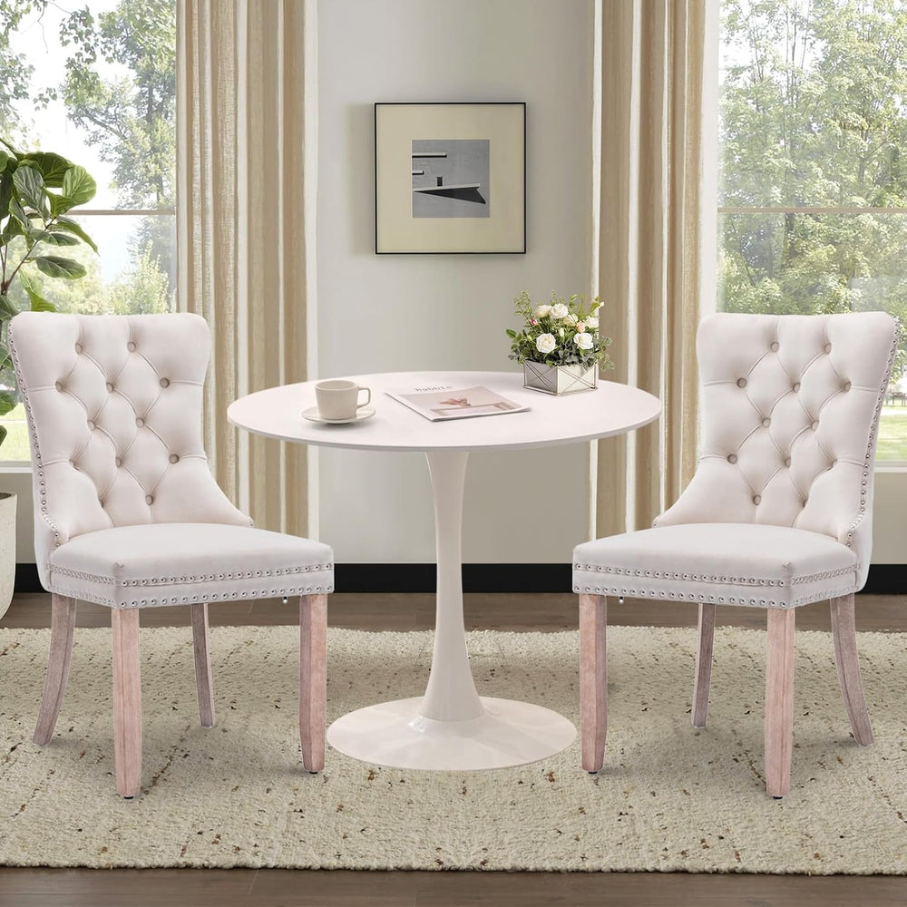 3 Piece Round Dining Table and Chairs Set for 2