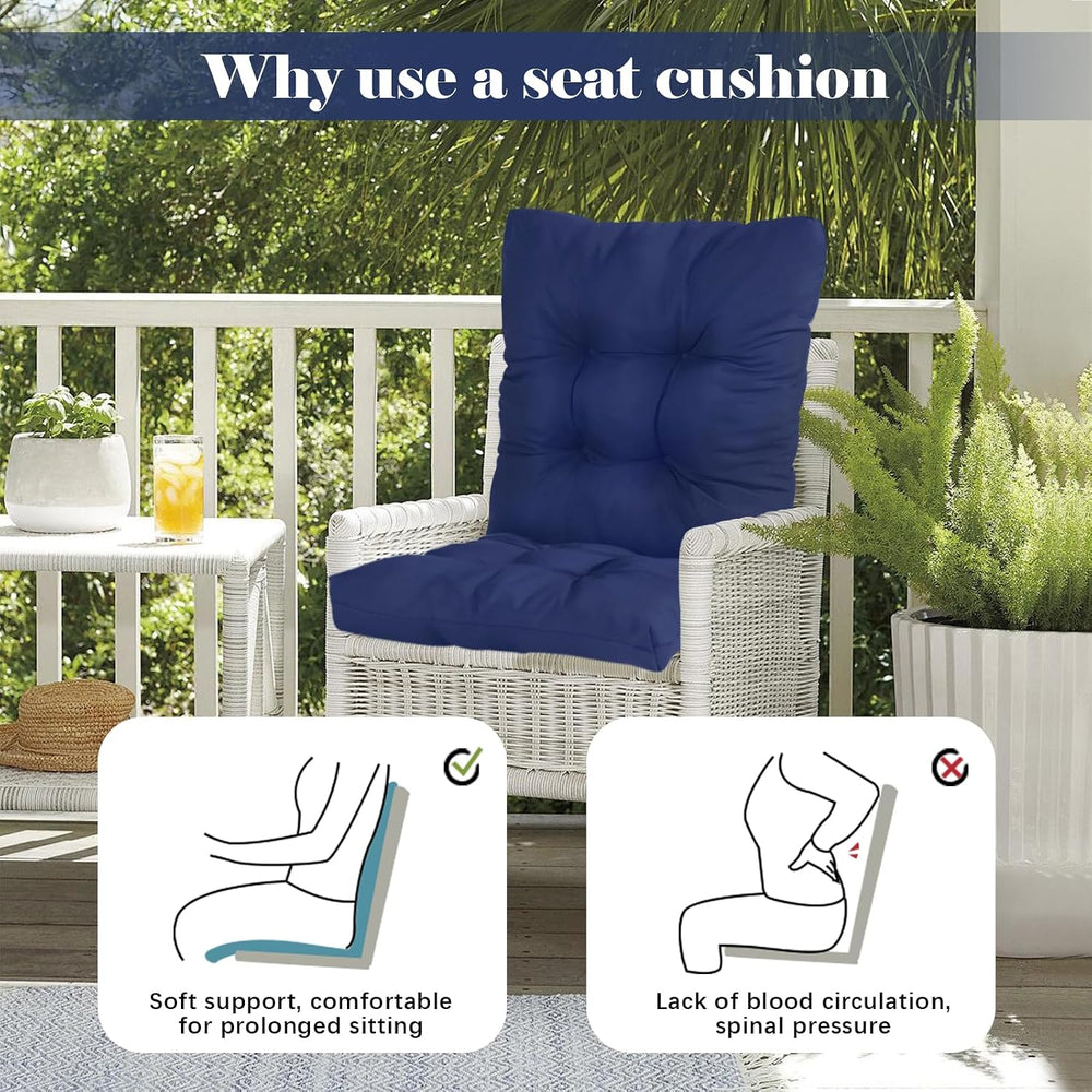Wicker Chair Cushions for Outdoor Furniture,Floral Outdoor Chair Cushion