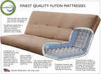 Kodiak Futons Lodge Futon in Natural Finish with Marmont Mocha Mattress, Brown, Full (760916)