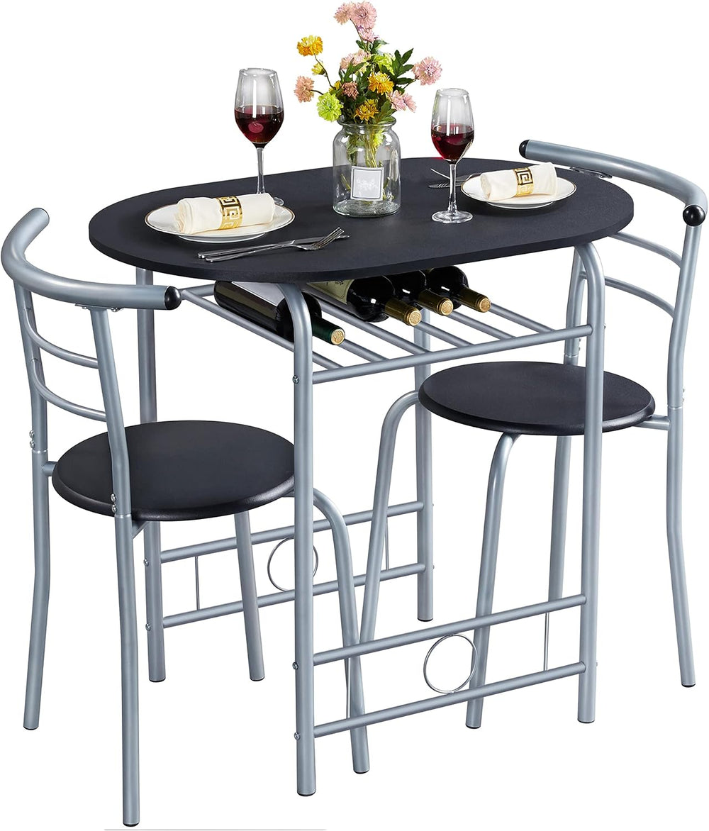Yaheetech 3-Piece Dining Room Table Set, Kitchen Table & Chair Sets for 2...