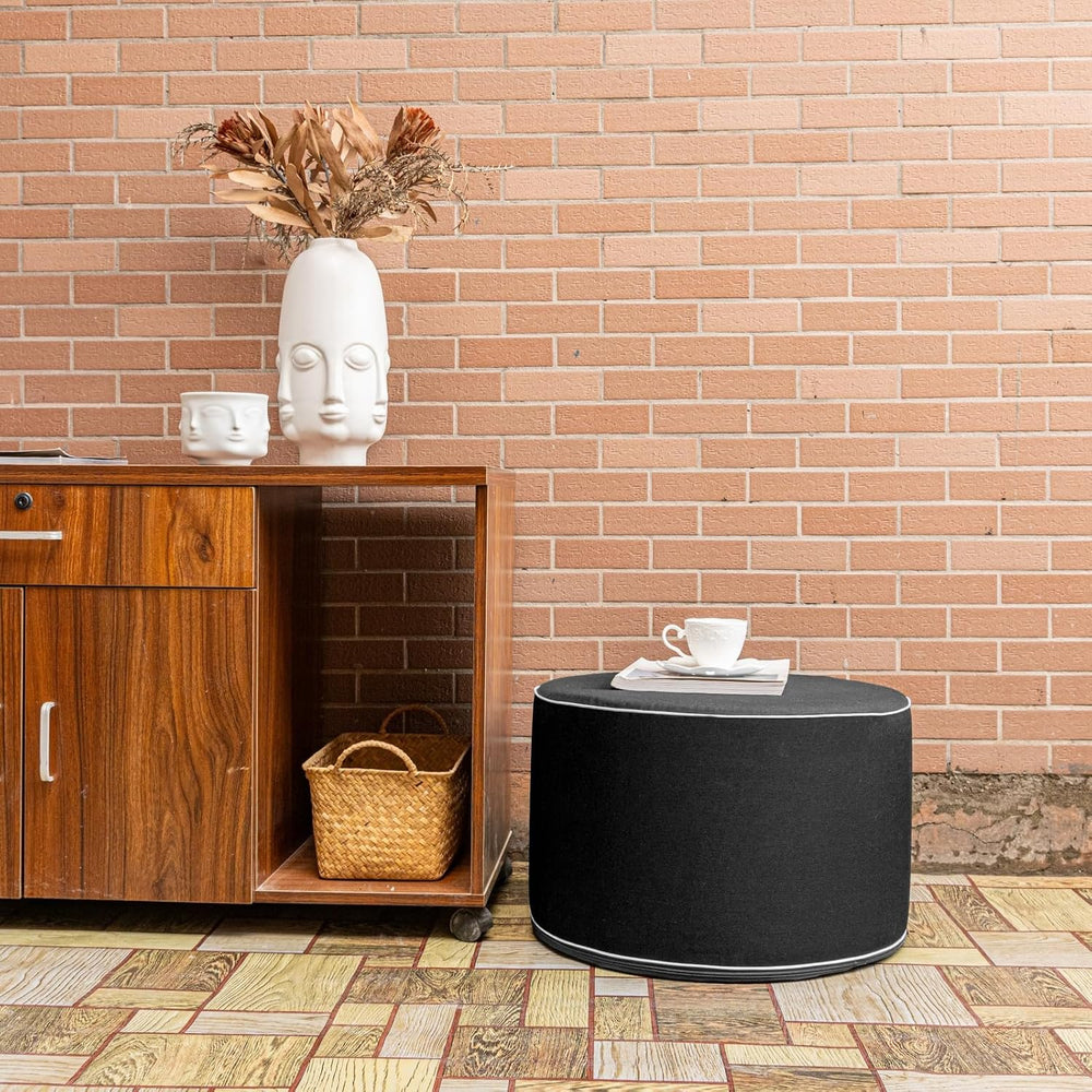 Outdoor Ottomans for Patio Pouf Waterproof Fade-Resistant Ottoman Foot Rest f...