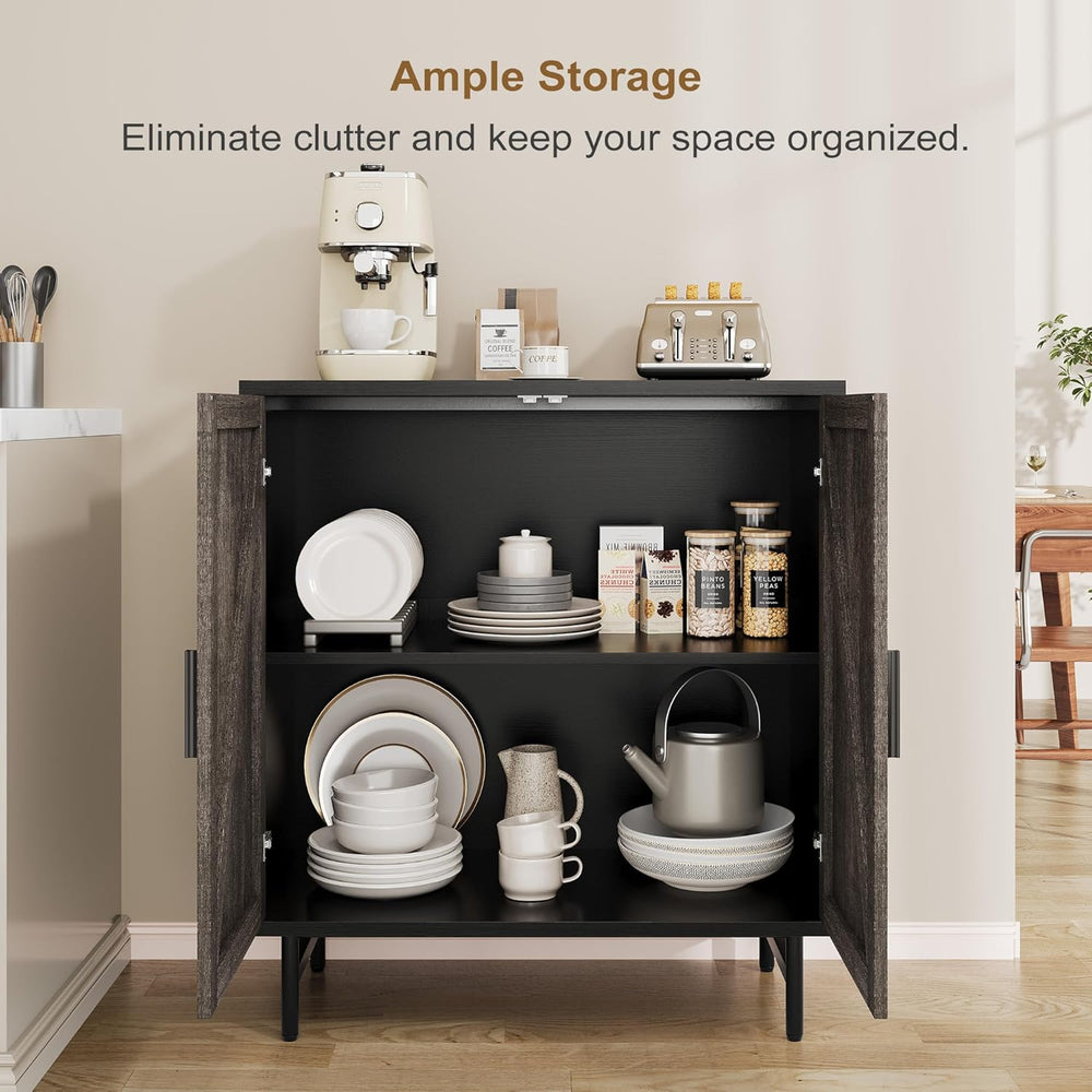 Sideboard Buffet Cabinet with Storage, Kitchen Storage Cabinet with Adjustabl...