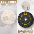 Suction Cup Hooks for Shower No-Drill Bathroom Hooks for Towels, Robes, Loofah Mountable on Bathroom Walls, Kitchen, Glass, Mirrors, Tile and Smooth,Non-Porous Surfaces (2, Milk White)