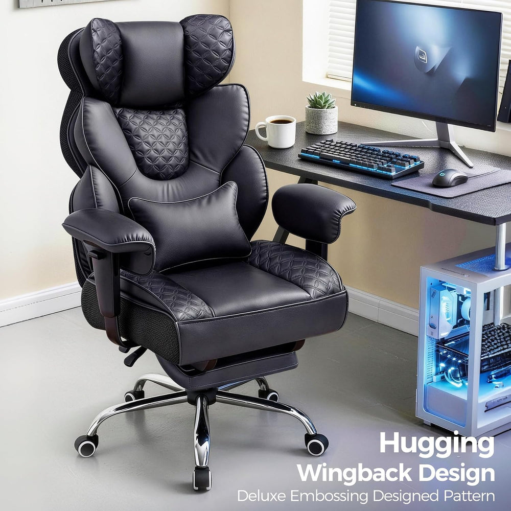GTPLAYER Big and Tall Gaming Chair Ergonomic Heavy Duty Office Chair Racing S...