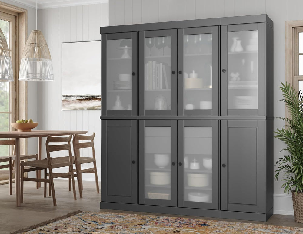 Palace Imports 100% Solid Wood 65"" Pantry China Cabinet with Raise...