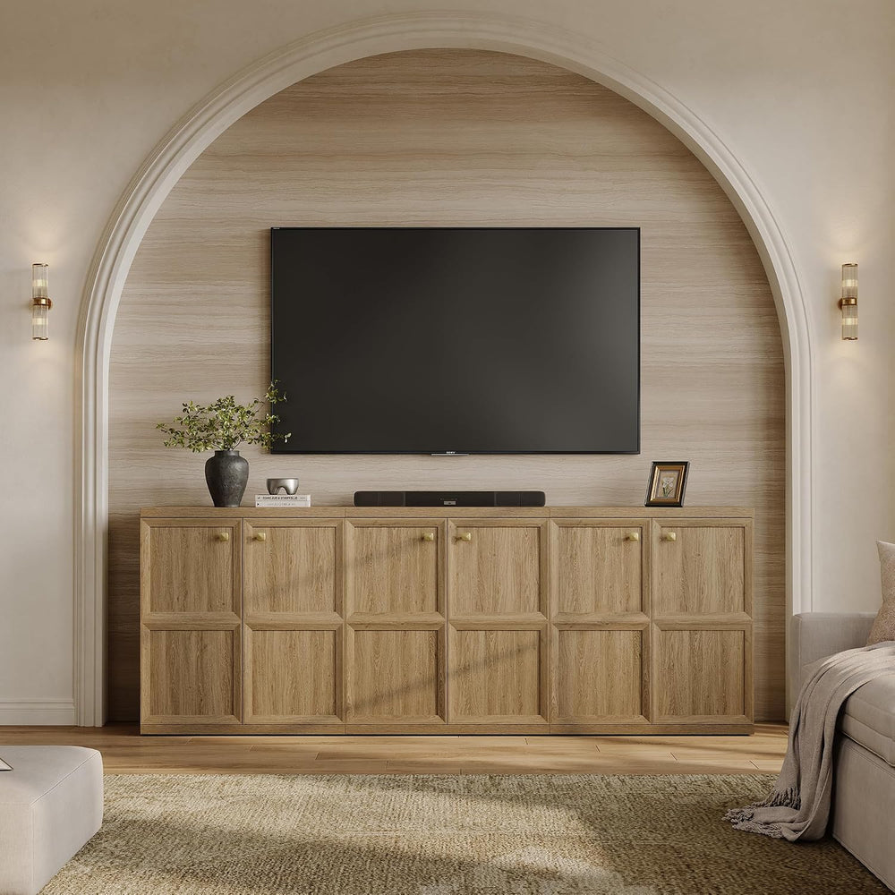 SICOTAS Buffet Cabinet with Storage, 34" Tall Modern Farmhouse Sideboard...