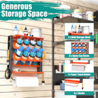 EVERHANGER Spray Can Holder, Lube Can Wall Mount Storage Rack Heavy Duty Paint Bottle Organizer for Garage & Home | 8 Can Holes & 2 Shelf