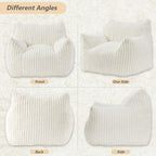Achicsofar Giant Bean Bag Chairs for Adults Teens, Large Bean Bag Sofa Chairs with Filling Comfy Fuzzy BeanBag Chair with Armrests for Bedroom Living Room Reading