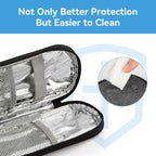 Insulin Pen Cooler Travel Case Diabetic Medication Insulated Cool Organizer with 2 Reusable Ice Packs for Insulin Pen and Other Diabetic Supplies, for the Daily Life and Trip(Grey)