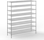 24" Deep x 72" Wide x 86" Height Wire Shelving Kit | 8-Tier | NSF Commercial Storage Rack Unit