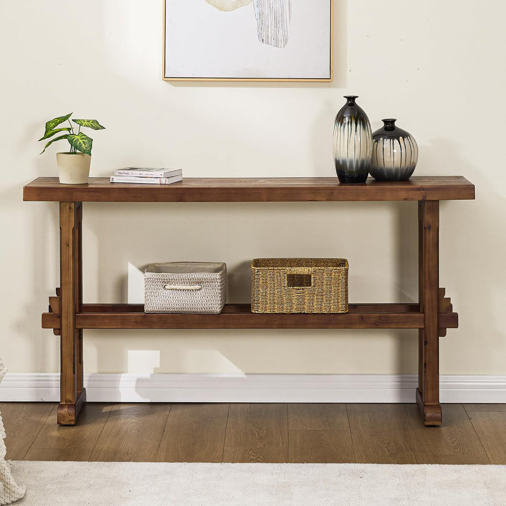 Skinny Entryway Table 59" Long Narrow Console Table for Hallway Farmhous...