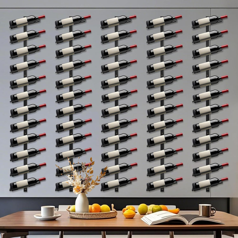 ETOYA Wall Mounted Wine Rack, H 59inch, 12 Rows, 60 Bottle Wine Cellar Racks,...