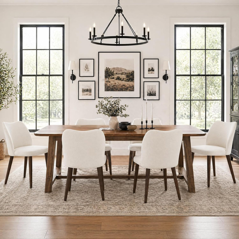 COLAMY Upholstered Dining Chairs Set of 6, Modern Kitchen & Dining Room C...
