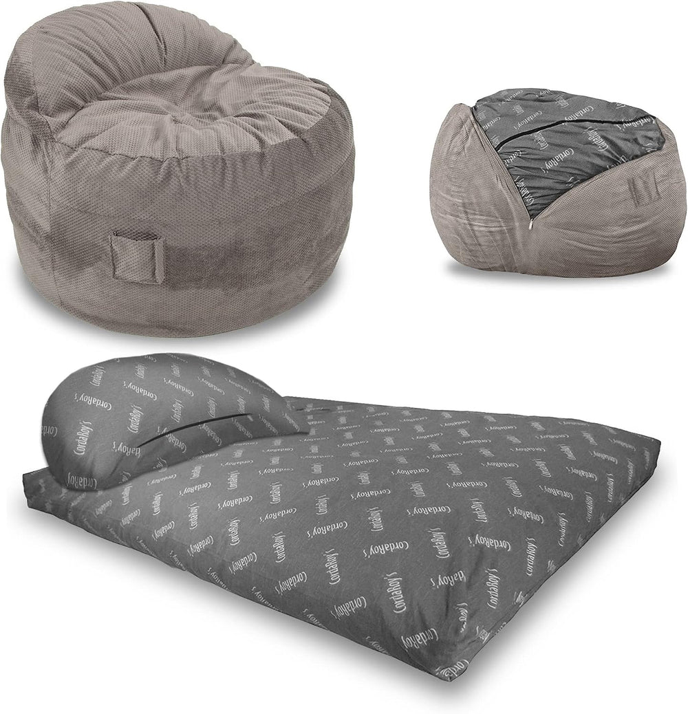 CordaRoy's Chenille Nest Gaming Bean Bag Chair with Controller Pockets an...