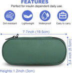 Insulin Pen Cooler Travel Case with TSA Approved Ice Packs,Diabetic Medication Insulated Cool Organizer,Insulin Pen and Other Diabetic Supplies, for the Daily Life and Trip Green