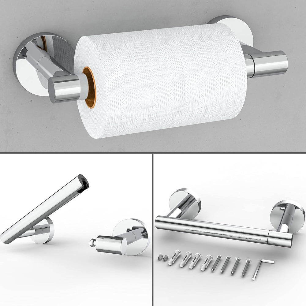 RARXTR Polished Finish Toilet Paper Holder & Towel Ring SUS304 Stainless ...