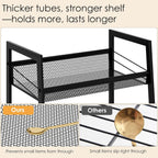 Masupu 4 Tier Bathroom Shelf, Bathroom Organizer and Storage for Small Space, Free-Standing Metal Rack Shelves Waterproof for Kitchen, Bathroom, Laundry, Toilet, Black
