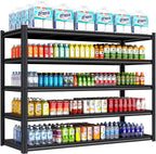 Garage Storage Shelves,5 Tier Shelving Unit, 40 inch Wide, 18” Deep, 78” Tall Organizer Metal Shelf for Basement/Laundry/Pantry Heavy Duty, Adjustable,Easy to Install (5Tier-45.3"Wx19.7"Dx63"H)