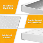 Pegboard Smith Metal Pegboard Panels 12" x 24", 4 Pack Grey Wall Mounted Tool Organizer Boards, Heavy Duty Tool Storage Peg Board for Garage, Workbench, Office, Fits 1/4" Peg Hooks