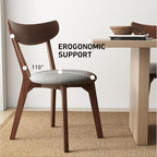 NAFORT Dining Chairs Set of 6/4/2, Modern Fabric Upholstered Dining Room Chair, Farmhouse Wooden Kitchen Chairs with Curved Backrest for Dining Kitchen Room, Living Room, Studio, Restaurant