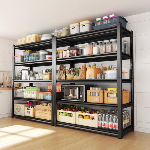 4-Tier Metal Storage Shelves,Adjustable Heavy Duty Shelving Units,Kitchen Shelves Organizer,2200 LBS,Standing Shelf for Pantry Garage Laundry Room (44" H*15.8" W*11.8" D)