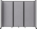 Versare Room Divider 360 Portable Wall Partition | Folding Panels | Large Freestanding Divider | Locking Wheels | Temporary Room Separator