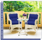 Geetery Outdoor Chair Cushions Set of 4 for Patio Lawn Furniture Wicker Rocking Dining Chairs 42x21x4 Inch High Back Seat Pads Replacement with Ties Weather-Resistant Fade-Resistant Indoor(Navy Blue)