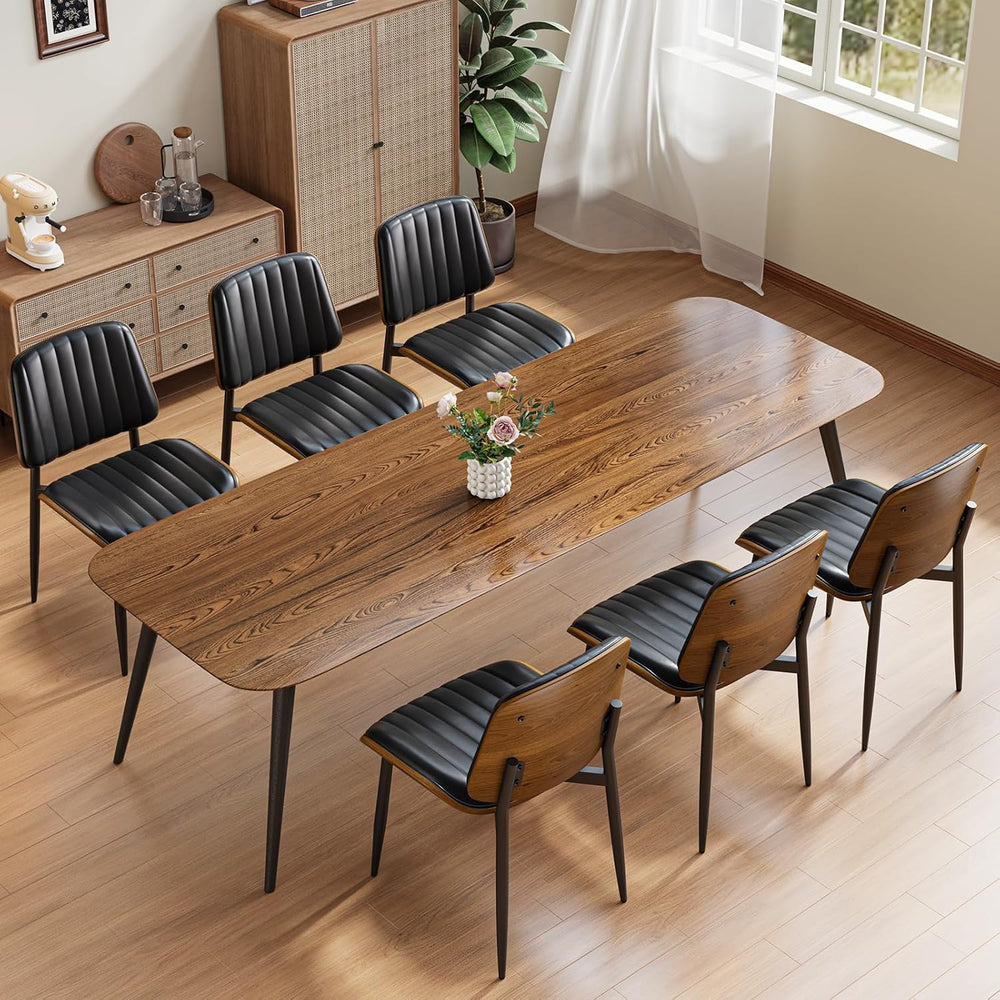 YaFiti Dining Chairs Set of 2, Mid Century Modern PU Leather Kitchen Chairs |...