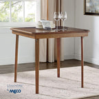 Stakmore Classic Straight Edge Solid Wood Folding Card Table, Cherry Frame