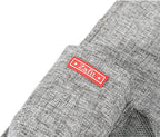 Linen Bedside Caddy, Bedside Storage Organizer for Hospital Beds, College Dorm Rooms or Baby Bed (4 Pockets-Grey)