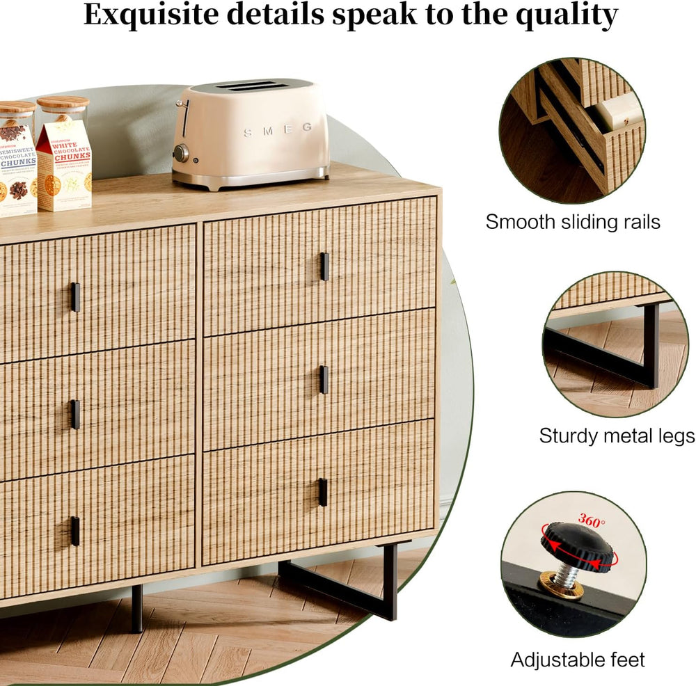 Chrangmay Modern Chest of Drawers with 9 Drawers,Deep Drawers,Clothes Organiz...